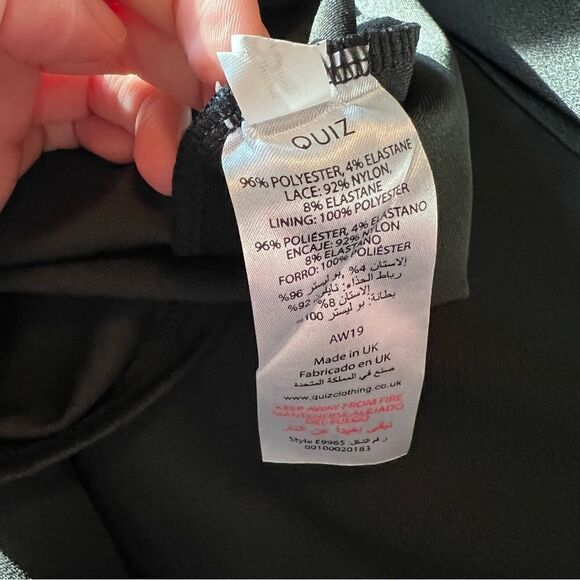 NWT! Quiz clothing short sleeve dress with lace top - Picture 10 of 14